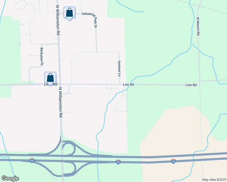 map of restaurants, bars, coffee shops, grocery stores, and more near 1517 Nottingham Trail in Williamston