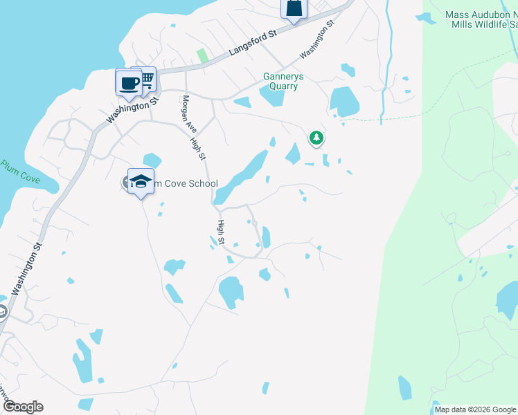 map of restaurants, bars, coffee shops, grocery stores, and more near 5 Barker Avenue in Gloucester