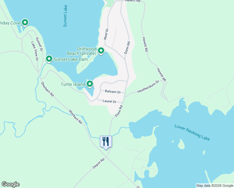 map of restaurants, bars, coffee shops, grocery stores, and more near 5 Balsam Drive in Ashburnham