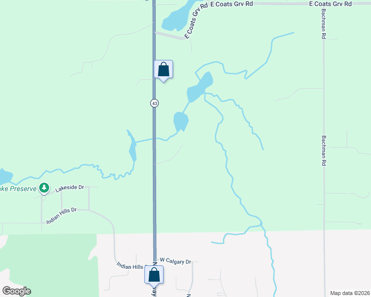 map of restaurants, bars, coffee shops, grocery stores, and more near 1292 Michigan 43 in Hastings