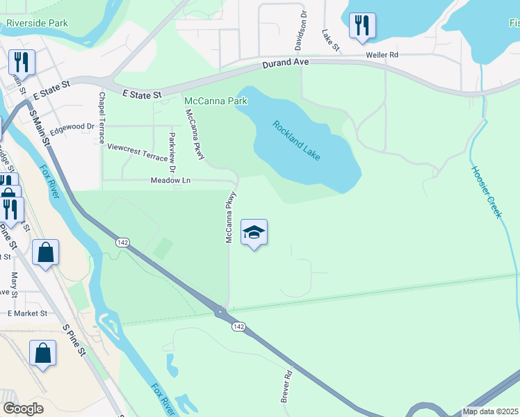 map of restaurants, bars, coffee shops, grocery stores, and more near 300 McCanna Parkway in Burlington