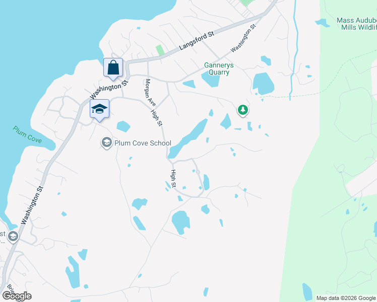 map of restaurants, bars, coffee shops, grocery stores, and more near 5 Barker Avenue in Gloucester