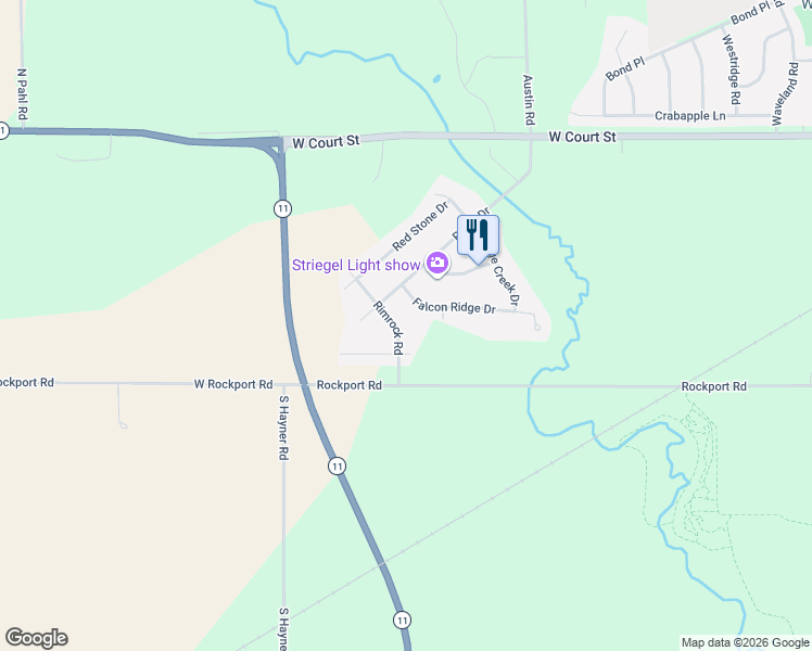 map of restaurants, bars, coffee shops, grocery stores, and more near 541 Rimrock Road in Janesville