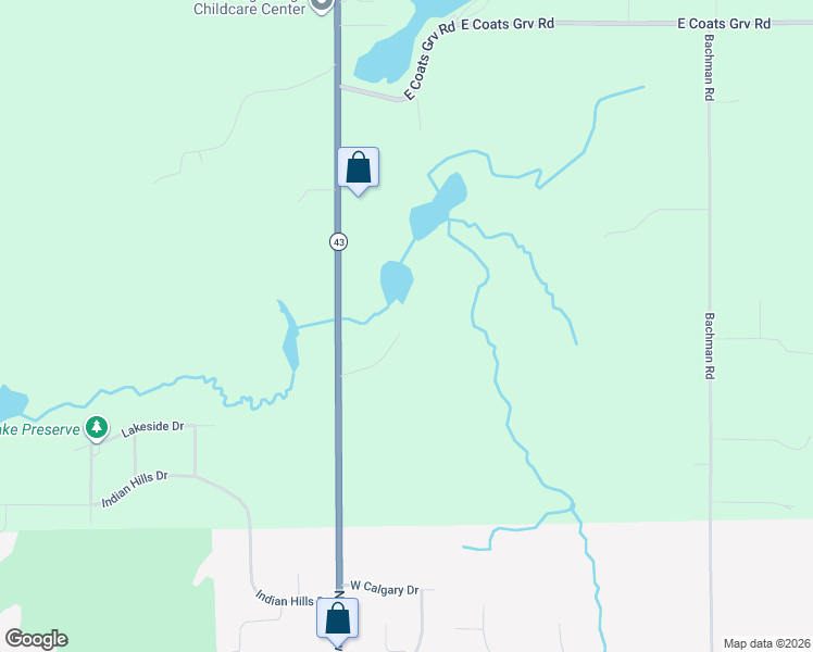 map of restaurants, bars, coffee shops, grocery stores, and more near 1292 Michigan 43 in Hastings