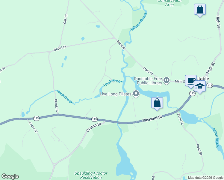 map of restaurants, bars, coffee shops, grocery stores, and more near in Dunstable