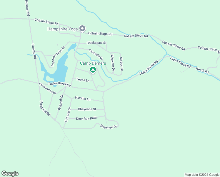 map of restaurants, bars, coffee shops, grocery stores, and more near Taylor Brook Road in Heath