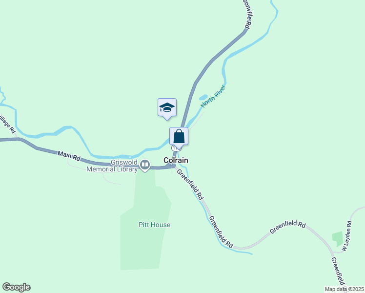 map of restaurants, bars, coffee shops, grocery stores, and more near 2 Streeter Ln in Colrain