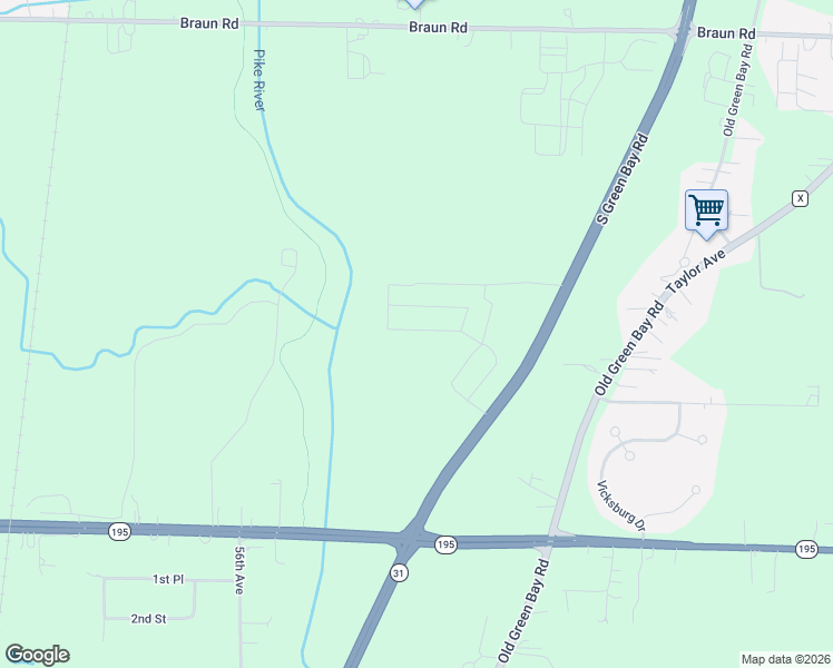 map of restaurants, bars, coffee shops, grocery stores, and more near 4848 South Green Bay Road in Mount Pleasant