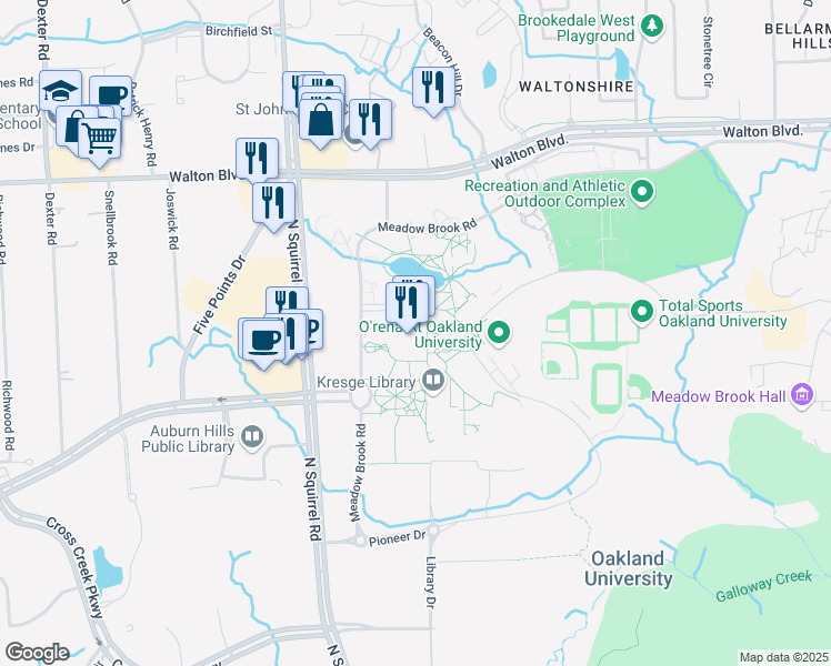 map of restaurants, bars, coffee shops, grocery stores, and more near in Rochester