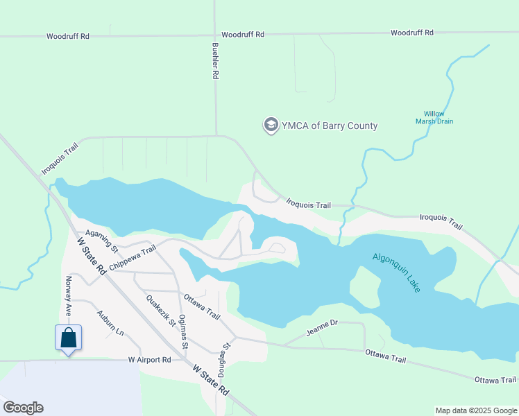 map of restaurants, bars, coffee shops, grocery stores, and more near 2373 Iroquois Trail in Hastings