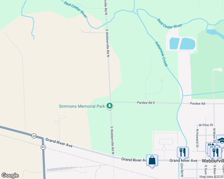 map of restaurants, bars, coffee shops, grocery stores, and more near 3048 South Webberville Road North in Webberville