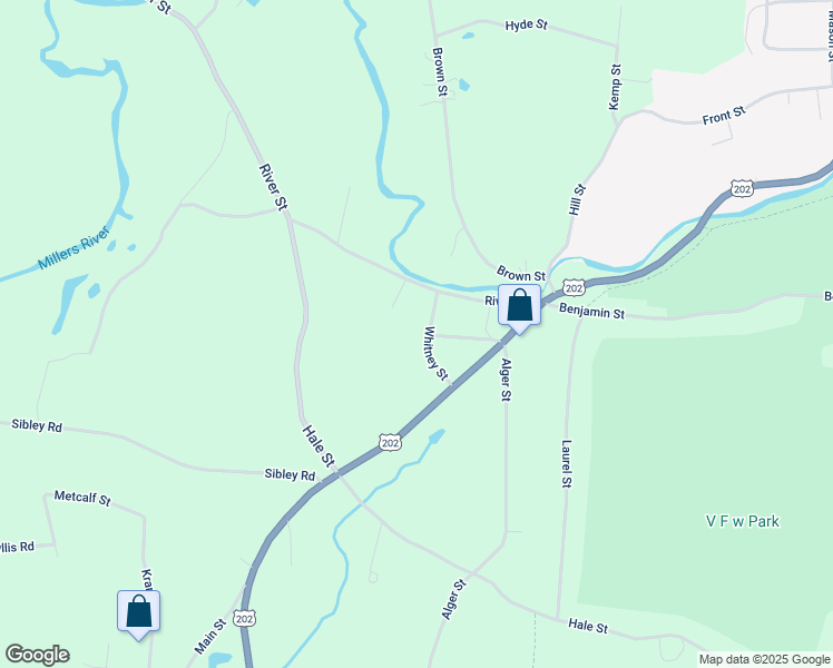 map of restaurants, bars, coffee shops, grocery stores, and more near 35 Whitney Street in Winchendon