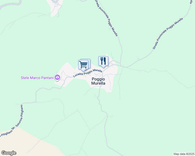 map of restaurants, bars, coffee shops, grocery stores, and more near in Poggio Murella