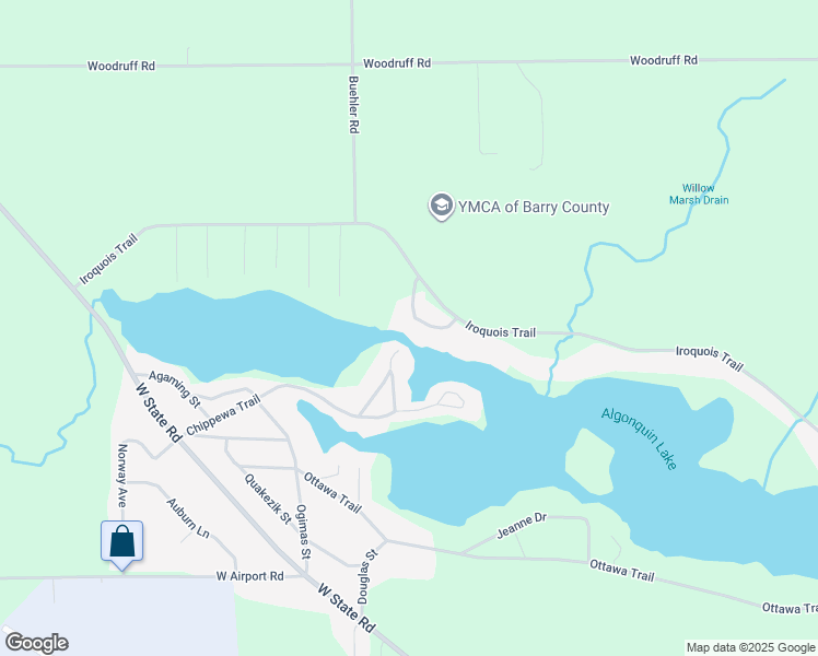 map of restaurants, bars, coffee shops, grocery stores, and more near 2373 Iroquois Trail in Hastings