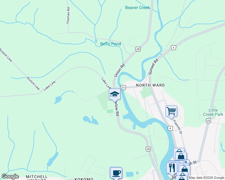 map of restaurants, bars, coffee shops, grocery stores, and more near 382 Carlow Road in Port Stanley