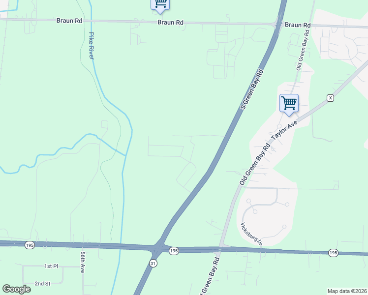 map of restaurants, bars, coffee shops, grocery stores, and more near 5224 Wisconsin 31 in Mount Pleasant