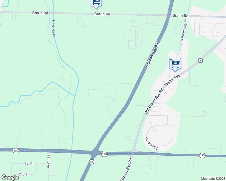 map of restaurants, bars, coffee shops, grocery stores, and more near 5224 Wisconsin 31 in Mount Pleasant