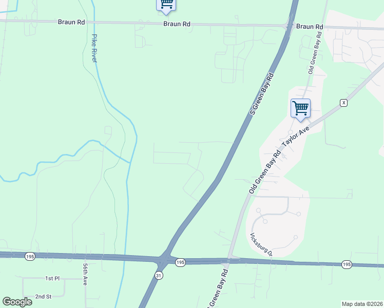 map of restaurants, bars, coffee shops, grocery stores, and more near 5224 Wisconsin 31 in Mount Pleasant