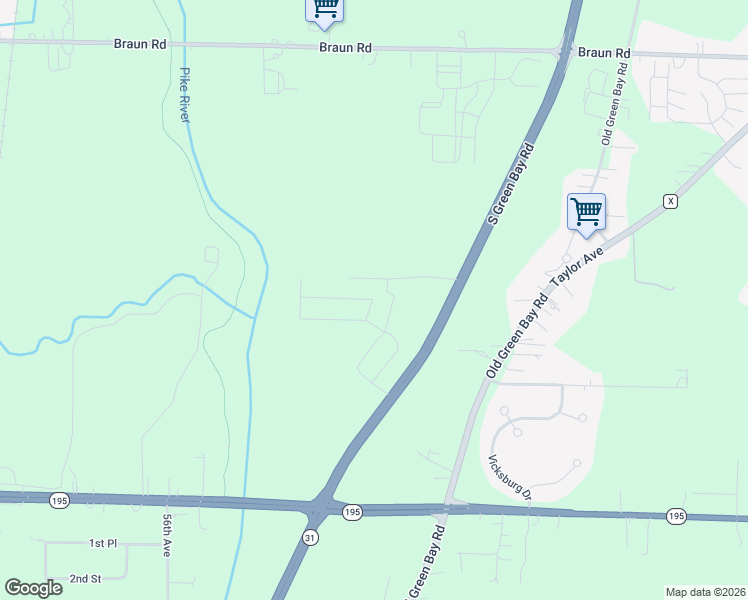 map of restaurants, bars, coffee shops, grocery stores, and more near 5224 Wisconsin 31 in Mount Pleasant