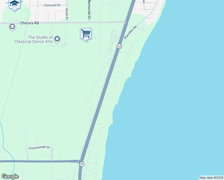 map of restaurants, bars, coffee shops, grocery stores, and more near 4811 Sheridan Road in Mount Pleasant
