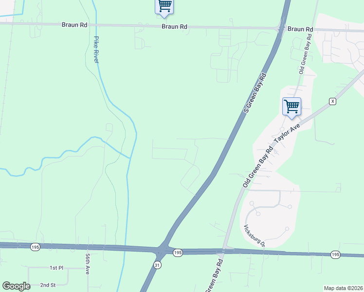 map of restaurants, bars, coffee shops, grocery stores, and more near 5224 Wisconsin 31 in Mount Pleasant