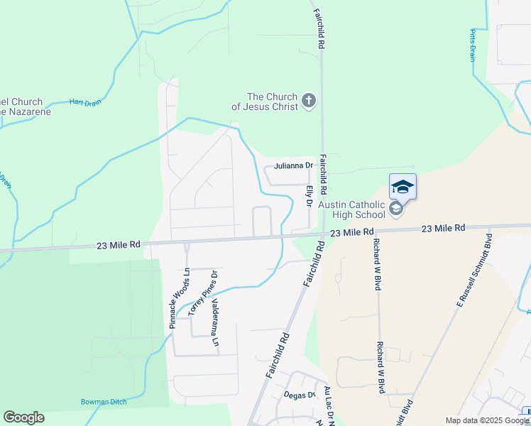 map of restaurants, bars, coffee shops, grocery stores, and more near 51130 Dunston Drive in New Baltimore