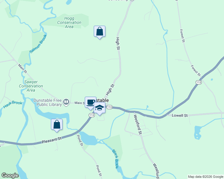 map of restaurants, bars, coffee shops, grocery stores, and more near 40 High Street in Dunstable