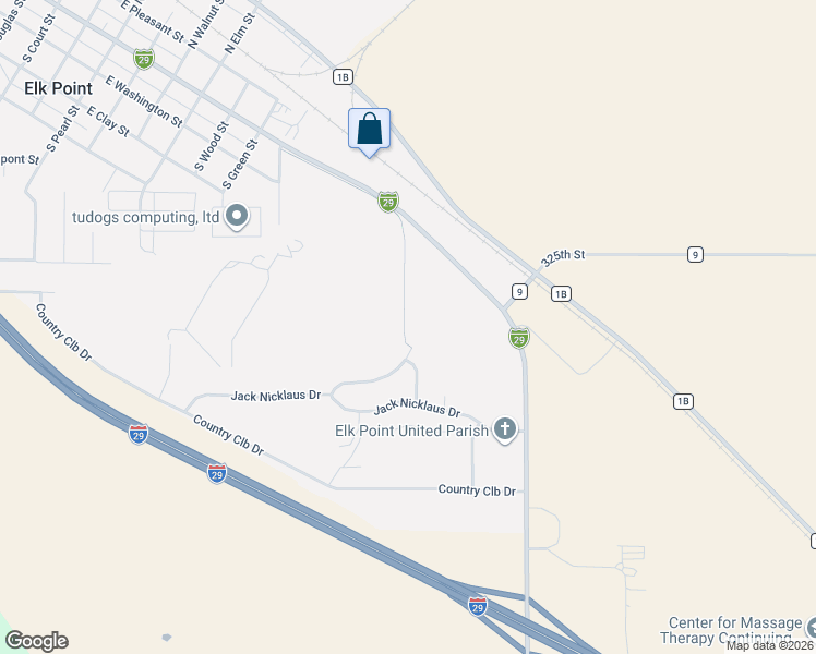 map of restaurants, bars, coffee shops, grocery stores, and more near Jack Nicklaus Drive in Elk Point