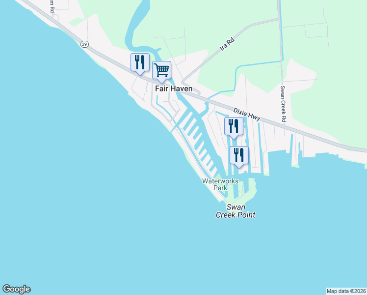 map of restaurants, bars, coffee shops, grocery stores, and more near 8098 Long Island Court in St. Clair County