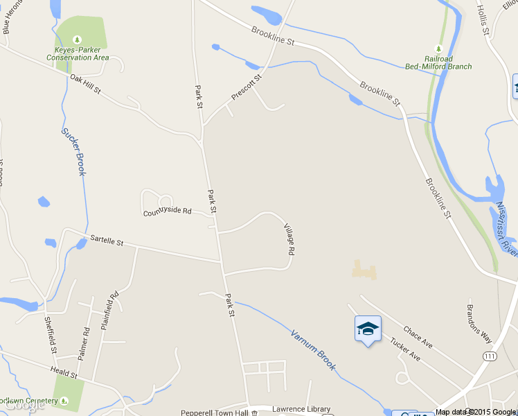 map of restaurants, bars, coffee shops, grocery stores, and more near 9-35 Village Road in Pepperell