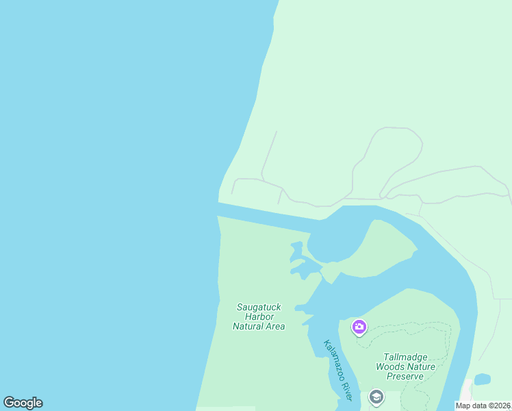 map of restaurants, bars, coffee shops, grocery stores, and more near Singapore Dunes Way in Saugatuck