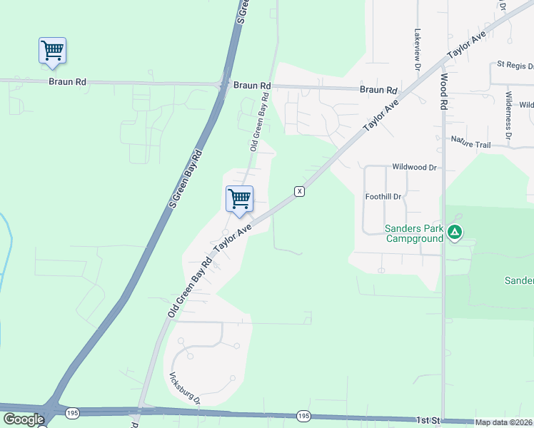 map of restaurants, bars, coffee shops, grocery stores, and more near 6124 County X in Mount Pleasant