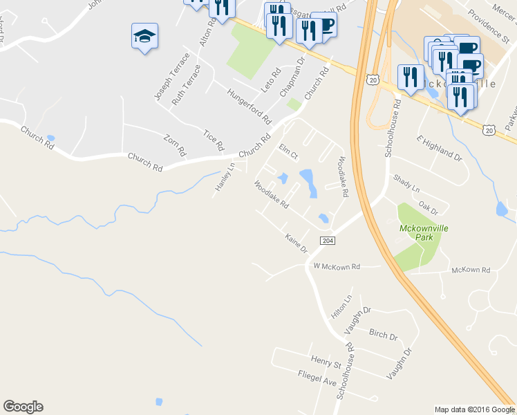 map of restaurants, bars, coffee shops, grocery stores, and more near 16 Kaine Drive in Albany