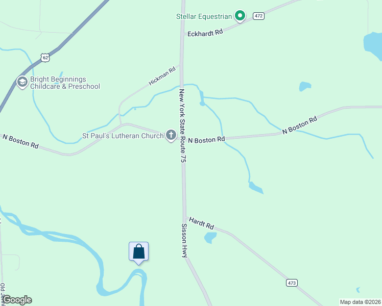map of restaurants, bars, coffee shops, grocery stores, and more near 3525 North Boston Road in Eden