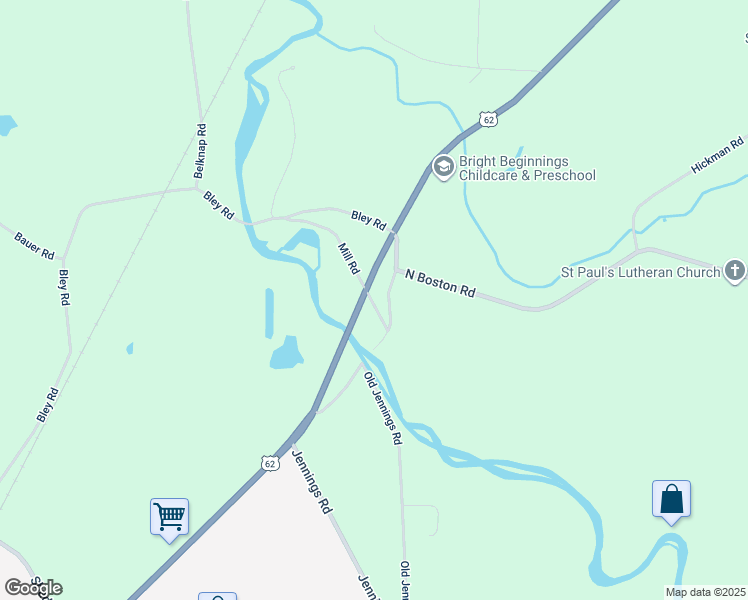 map of restaurants, bars, coffee shops, grocery stores, and more near 3220 Mill Road in Eden