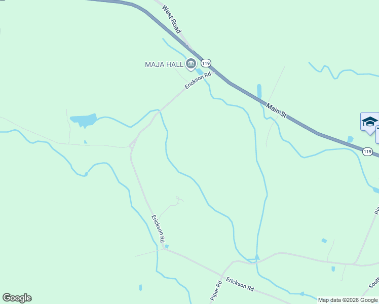 map of restaurants, bars, coffee shops, grocery stores, and more near 276 Erickson Road in Ashby