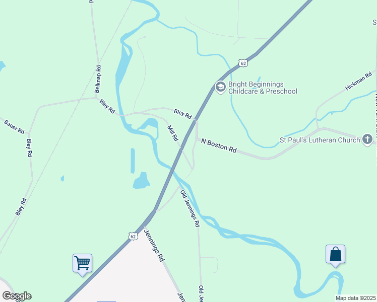 map of restaurants, bars, coffee shops, grocery stores, and more near 3210 Mill Road in Eden