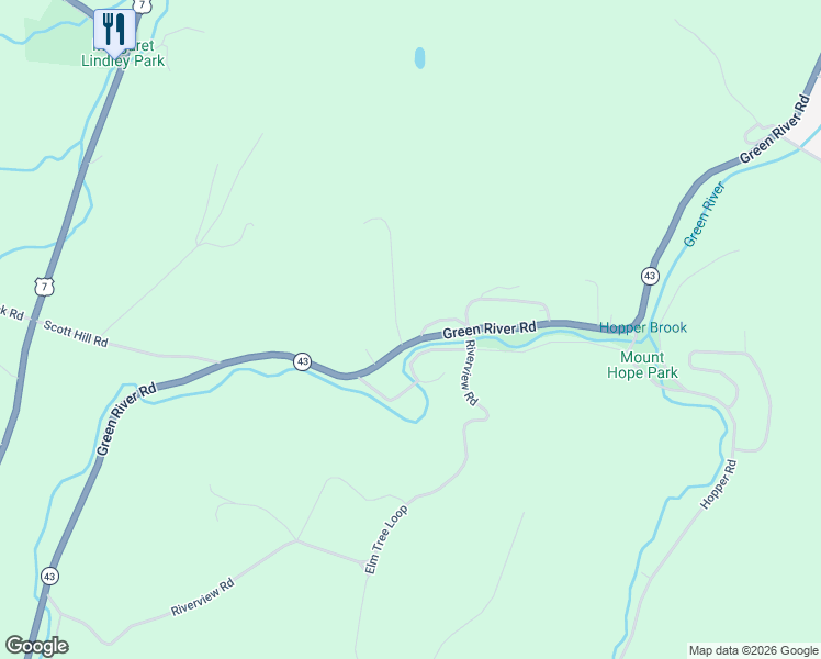 map of restaurants, bars, coffee shops, grocery stores, and more near 1515-1571 Green River Road in Williamstown
