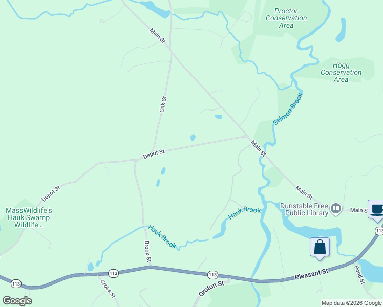 map of restaurants, bars, coffee shops, grocery stores, and more near 68 Depot Street in Dunstable