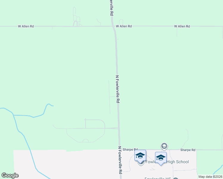map of restaurants, bars, coffee shops, grocery stores, and more near 5342 Fairfield Road in Fowlerville