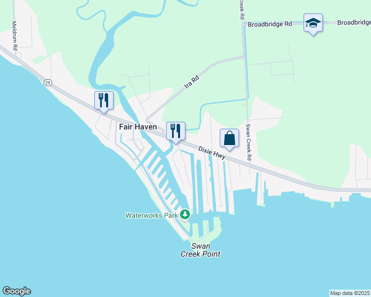 map of restaurants, bars, coffee shops, grocery stores, and more near 8752 Dixie Highway in St. Clair County