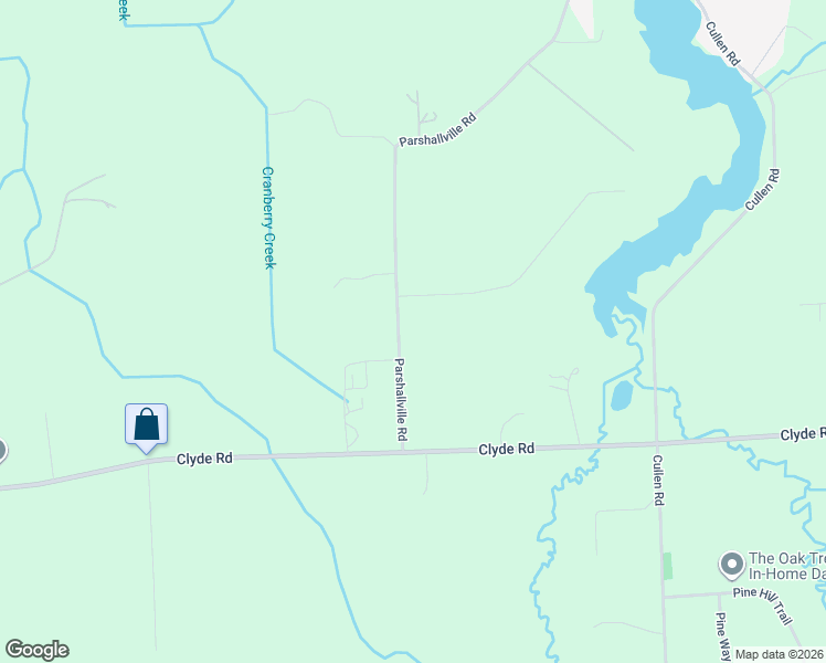 map of restaurants, bars, coffee shops, grocery stores, and more near 5000-6998 Parshallville Road in Fenton