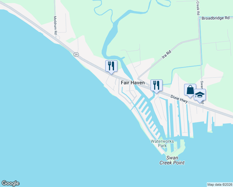 map of restaurants, bars, coffee shops, grocery stores, and more near 7782 Silver Pointe Drive in St. Clair County