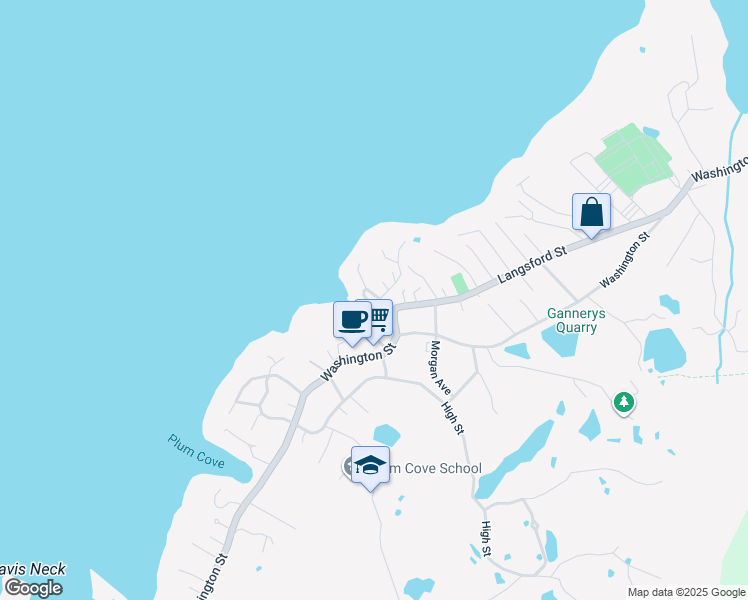 map of restaurants, bars, coffee shops, grocery stores, and more near 2 Langsford Street in Gloucester