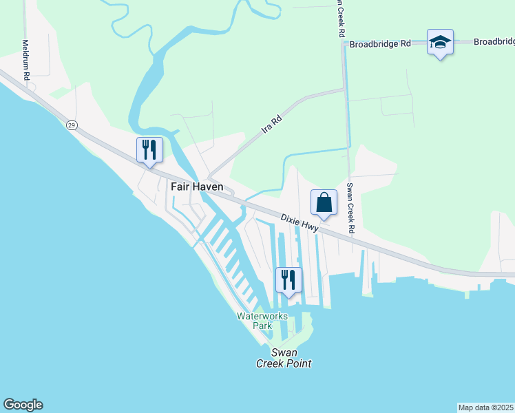 map of restaurants, bars, coffee shops, grocery stores, and more near 8752 Dixie Highway in St. Clair County