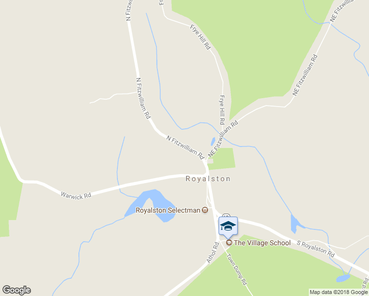 map of restaurants, bars, coffee shops, grocery stores, and more near 10 North Fitzwilliam Road in Royalston