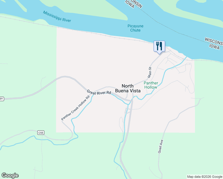 map of restaurants, bars, coffee shops, grocery stores, and more near 501-517 Walnut Street in North Buena Vista