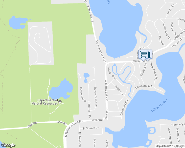 map of restaurants, bars, coffee shops, grocery stores, and more near 2917 Raven Glass Road in Waterford Township