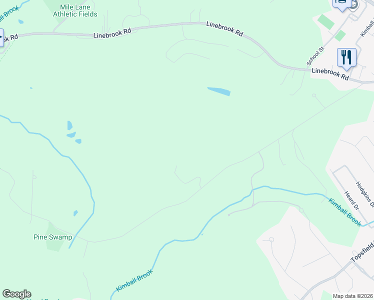 map of restaurants, bars, coffee shops, grocery stores, and more near 61 Pineswamp Road in Ipswich