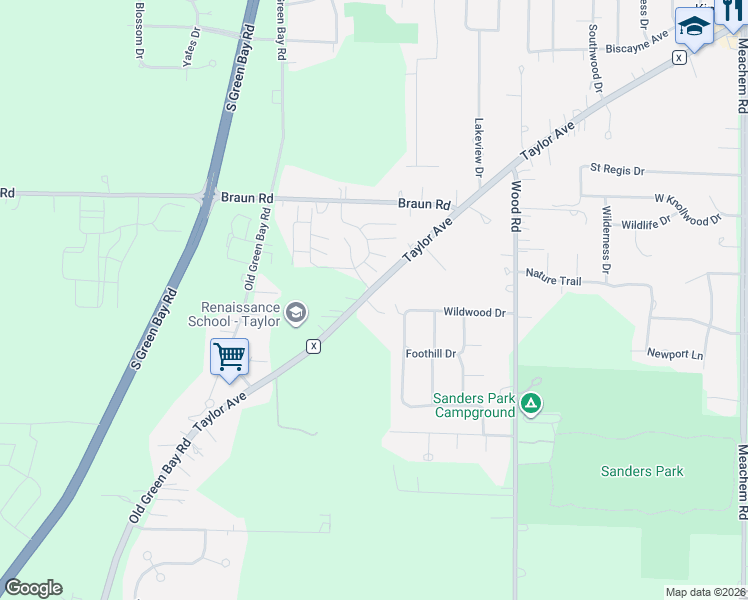 map of restaurants, bars, coffee shops, grocery stores, and more near 5933 Taylor Avenue in Mount Pleasant
